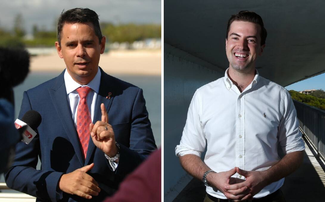 Tax fight: Treasurer Ben Wyatt and the opposition's Peel spokesman Zak Kirkup are lining up over a proposed $7 million a year land tax slug for Peel and Bunbury. Photo: Jem Hedley/Richard Polden.