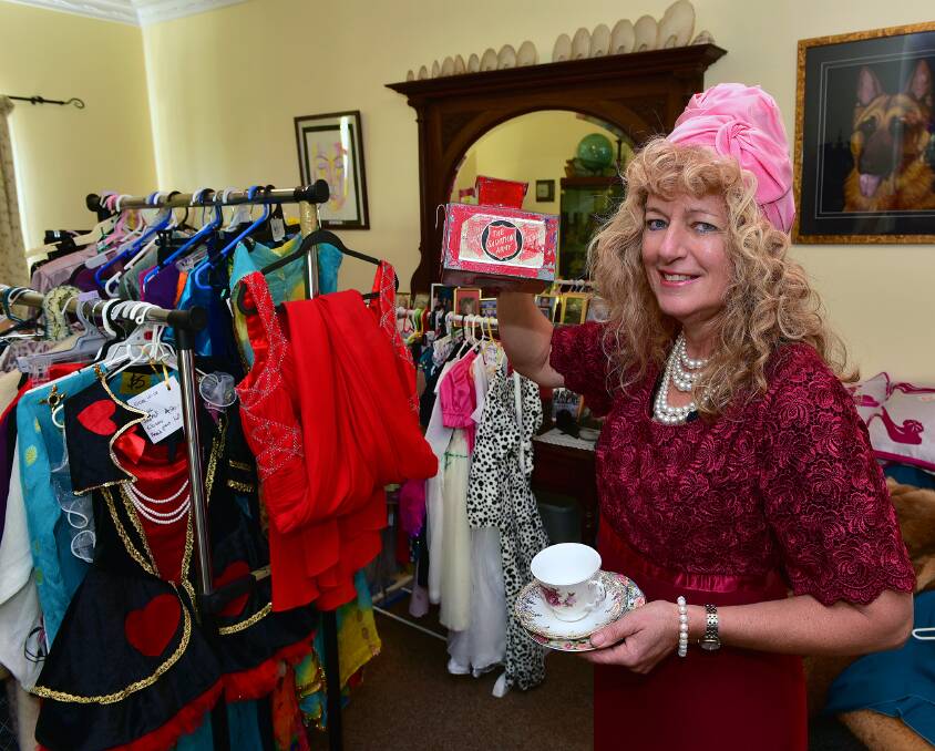 Jolly good time: Yvonne Irwin gets into the spirit of the Red Shield Appeal by dressing up for her high tea, raising funds in a fun friendly environment. Photo by: David Bailey.