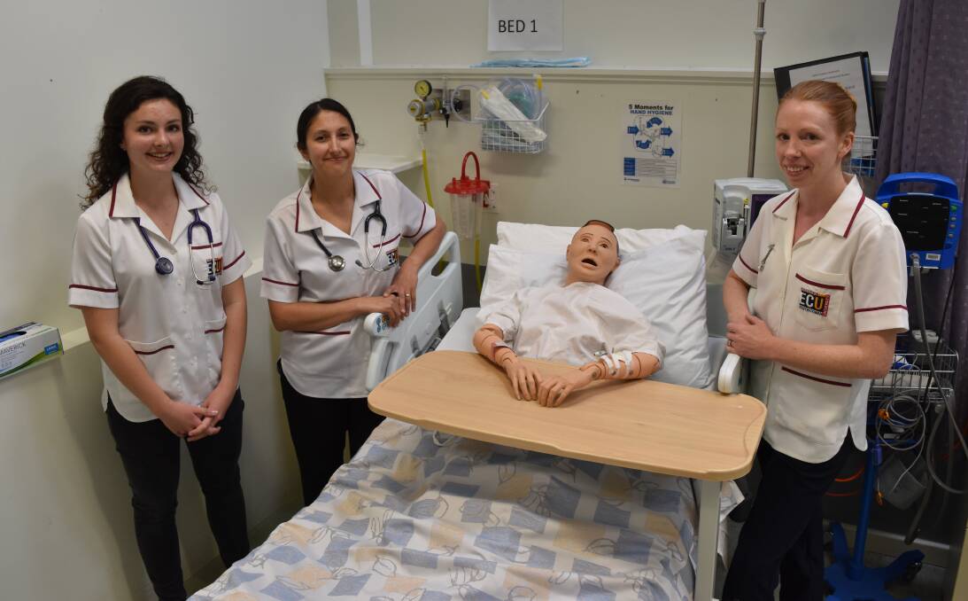 Help: Bunbury final year nursing students Mackensie Jolly, Erin Robertson, and Jennifer Harrison are heading to Cambodia to help improve the basic medical system.