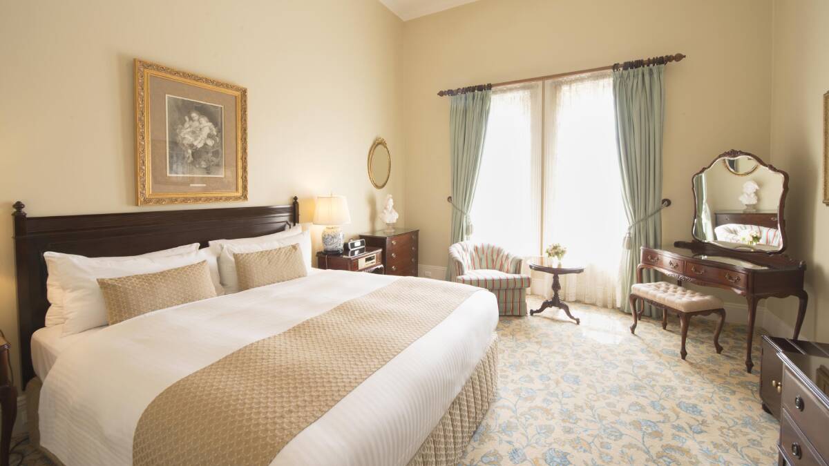 A suite in Melbourne’s The Windsor … the epitome of luxury.
