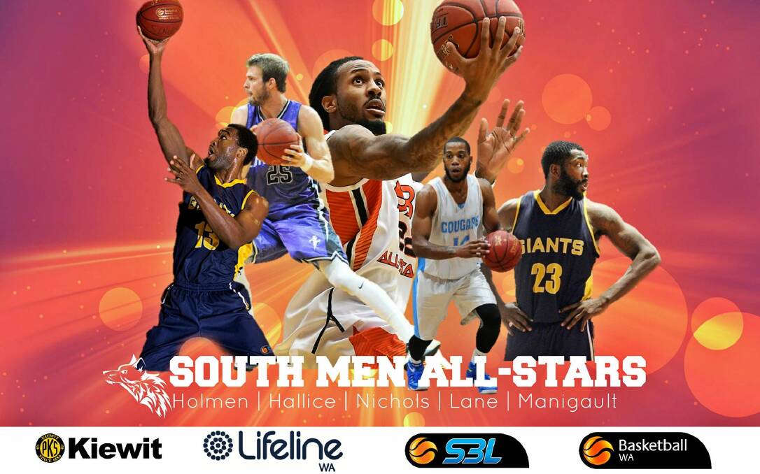 The 2016 South Men All-Star team featuring South West Slammer Tre Nichols.