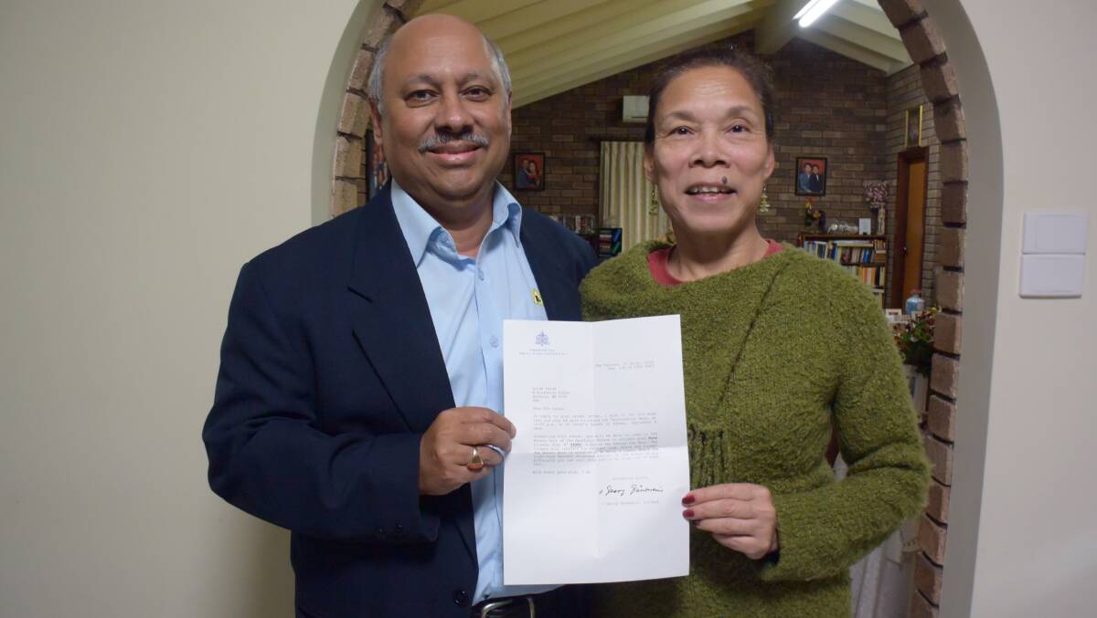 Bunbury couple Alfred and Linda Leigh were surprised and grateful to receive a personal invitation from the Vatican to attend the canonisation of Mother Teresa in Italy on September 4.
