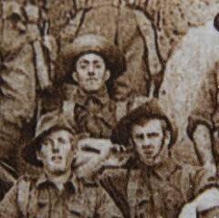 Bunbury soldier William Hough pictured with his hat on backwards in the iconic image.