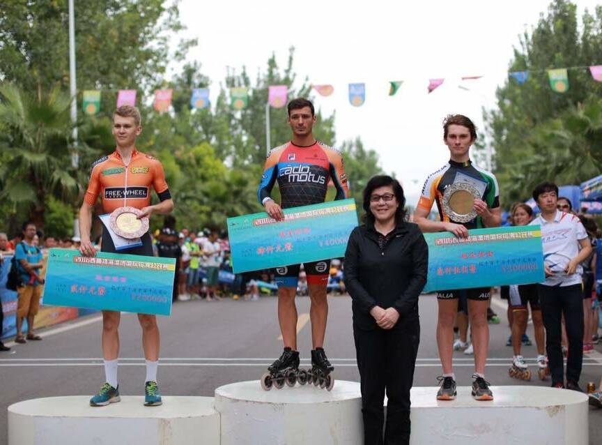 Bunbury's Jaiden Lanigan finished second in the International Open Marathon in China last month, racing 42 kilometres on skates in just over an hour. 
