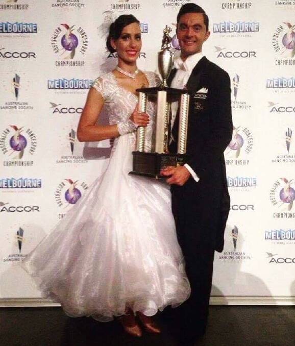 Bunbury-born ballroom dancer Andrew Buswell and his partner Kelsey Pincer were recently crowned Australian Open Amateur New Vogue champions for a third time.