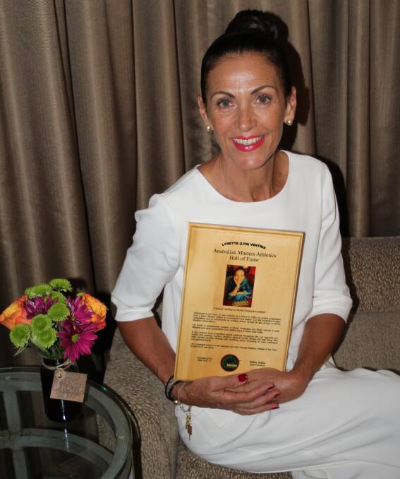 Wonder walker: Bunbury racewalker Lyn Ventris was recently inducted into the Australian Masters Athletics Hall of Fame. She was presented with a plaque honouring her achievement at a dinner in Adelaide.