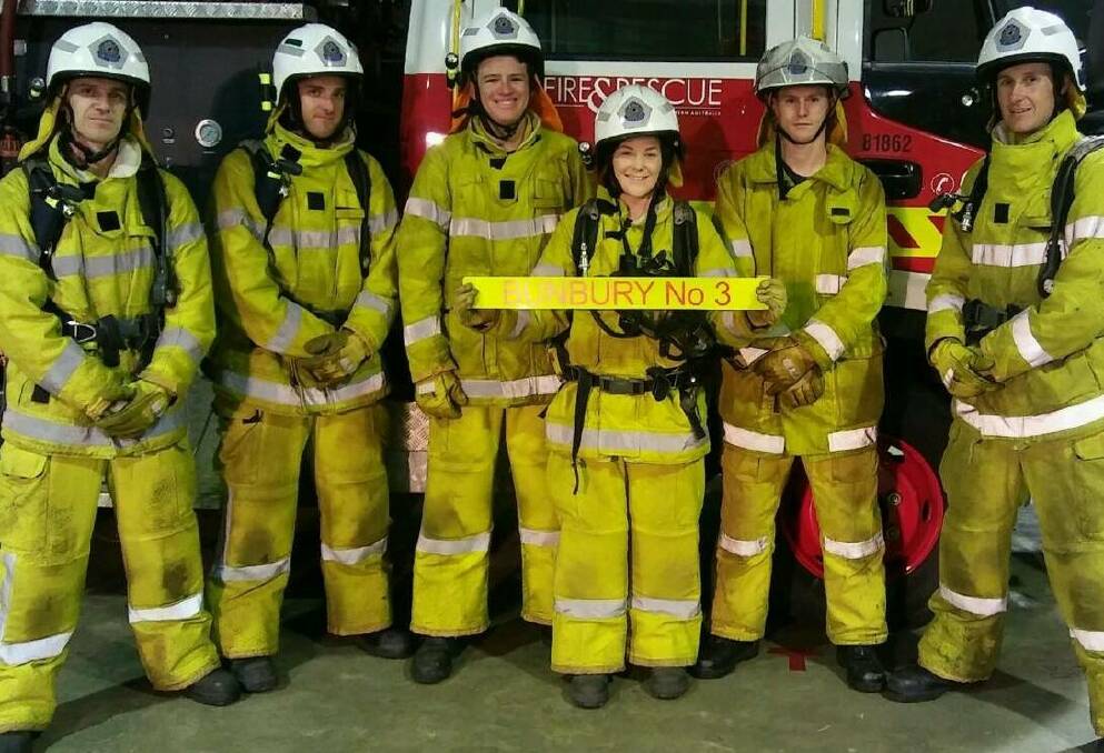 Bunbury Volunteer Fire and Rescue Service officers are set to tackle the Step Up For MS WA challenge in June. 