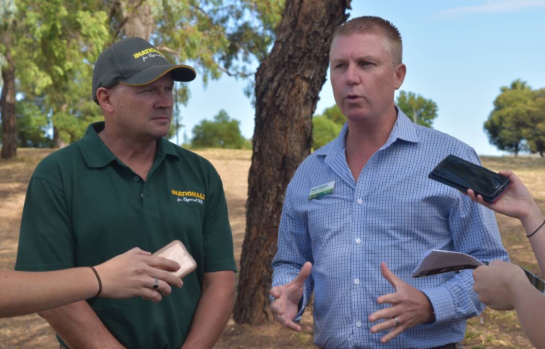 Big plans: South West MLC Colin Holt and Nationals candidate for Bunbury James Hayward want to invest $21.2 million into housing in Withers if they form government again at the March state election. Photo: Andrew Elstermann.