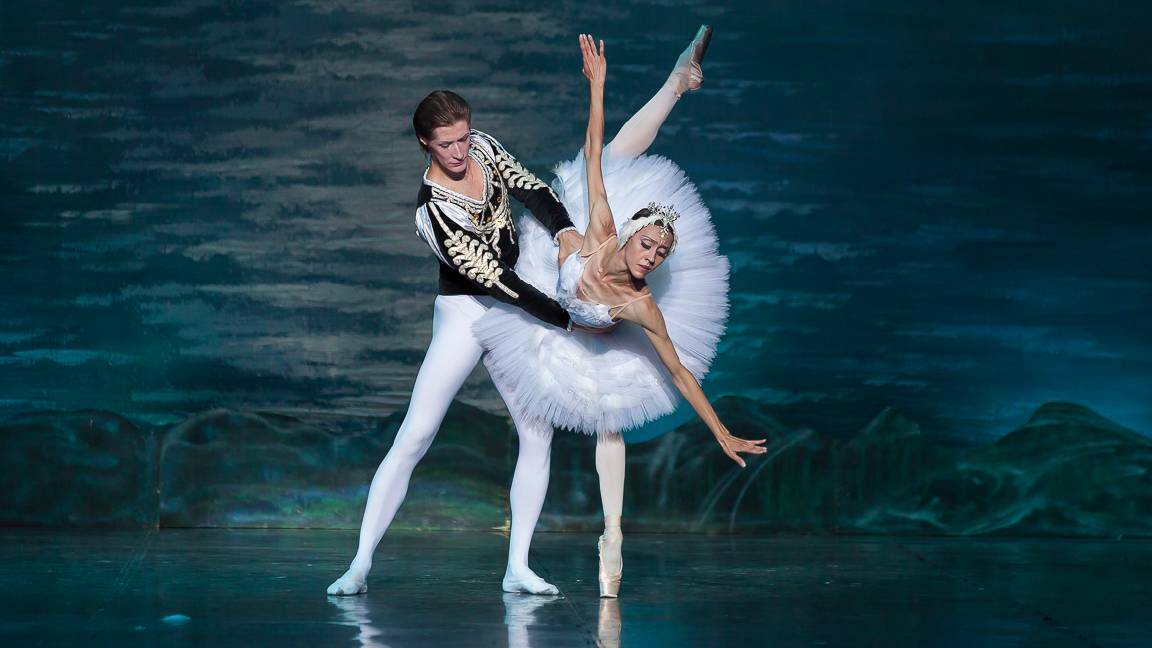 Anastasia Chumakova performing as Odette in the Moscow Ballet's production of Swan Lake.