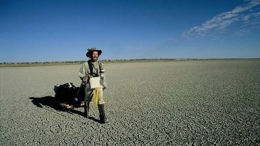 Driest continent: Jon Muir during his traverse of Australia in 2001.