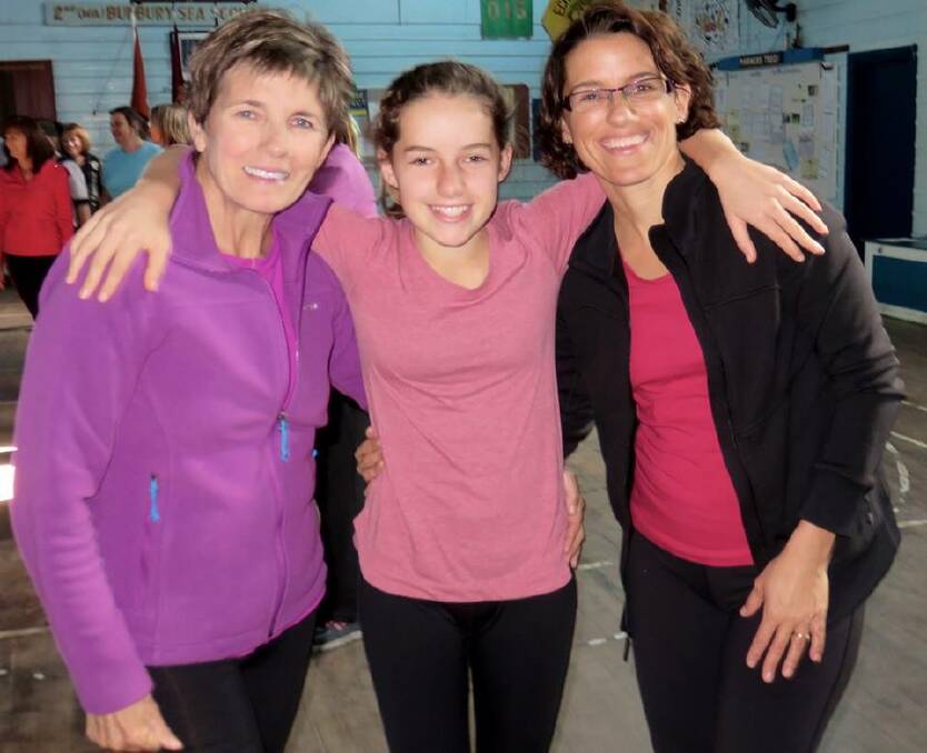 Taking on the challenge: Joy Frisina, Ebony Kershaw and Tanya Kershaw will represent the 'Up for a Tri' team in this year's Nina's Women's Triathlon. Photo: Supplied. 