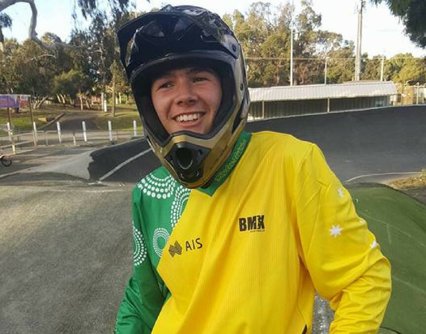 Community pitches in: Cory Crombie and his family has received overwhelming messages of support following the Bunbury BMX star's accident on December 27. Photo: Supplied. 