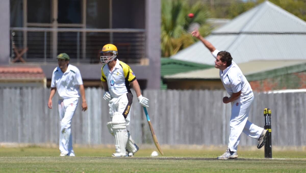 In form: Leschenault bowler Michael Newman claimed 1/20 from 5.5 overs in his side's showdown with Colts. Photo: Thomas Munday. 