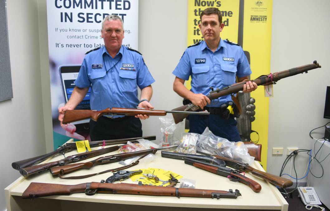 Over 1,200 firearms handed in to police across Western Australia. Photo: Andrew Elstermann. 