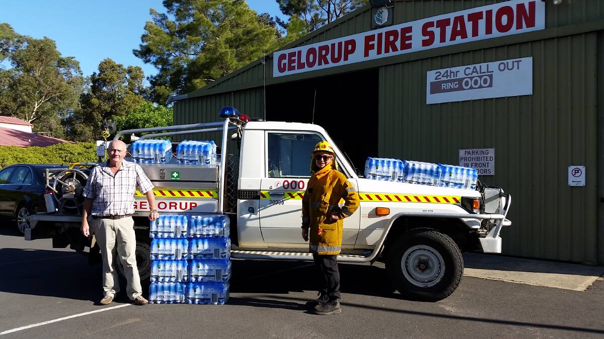Helping out: Shire of Capel President and Deputy Bushfire Control Officer Murray Scott and Gelorup Brigade Captain Glenys Malatesta. Photo: Supplied. 