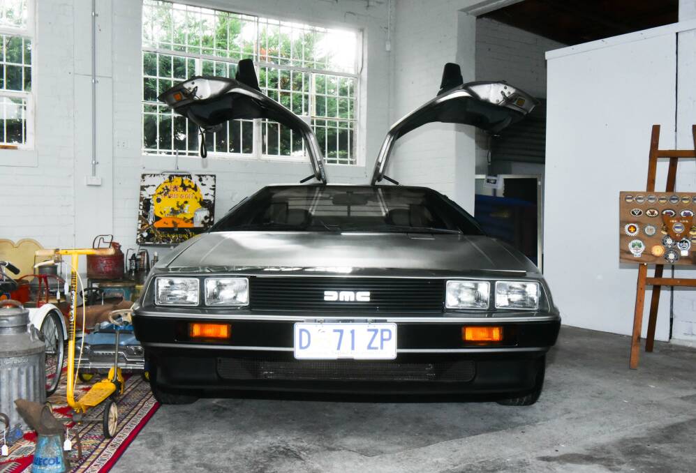 UP FOR AUCTION: The DeLorean DMC 12, made famous in the Back to the Future trilogy, will go to auction next month. Picture: Neil Richardson 