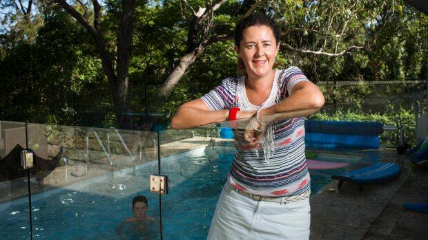 Homeowner Cate Bacon says pool owners could "save a fortune" on power bills by doing their research.  Photo: Dominic Lorrimer