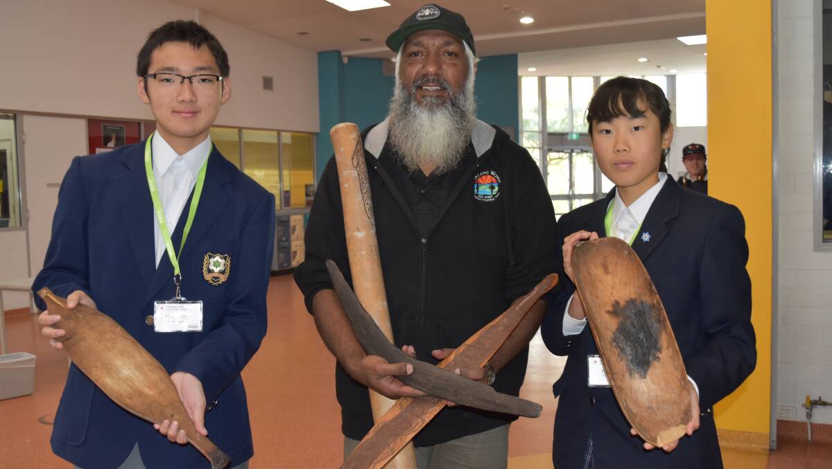 CULTURAL IMMERSION: Japanese students Ryuta Itabshi (left) and Moeko Suda at Eaton Community College. Picture: Ivy James 
