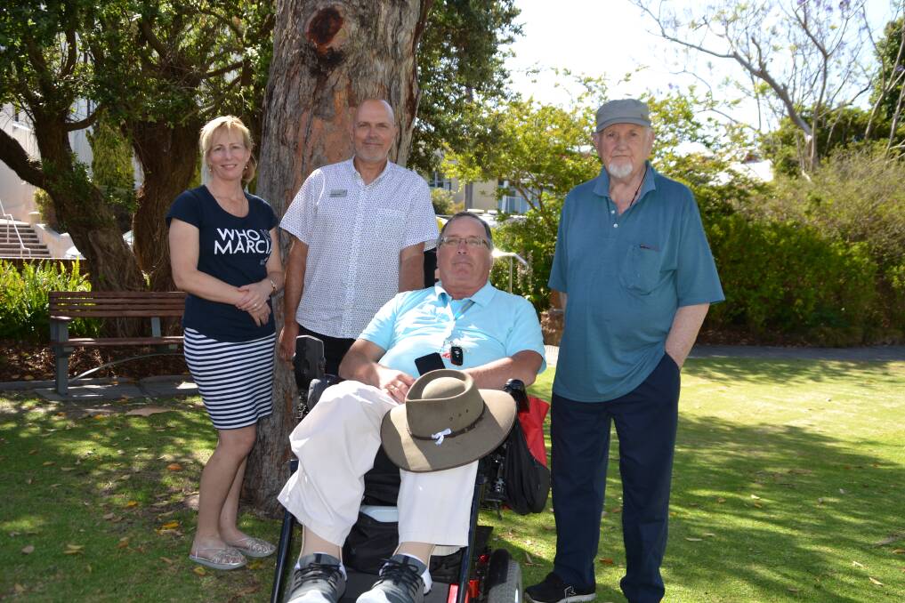 Bunbury resident Peter Needham (pictured centre) said more needed to be done to include people with disabilities in the workforce. Photo: Ivy James  