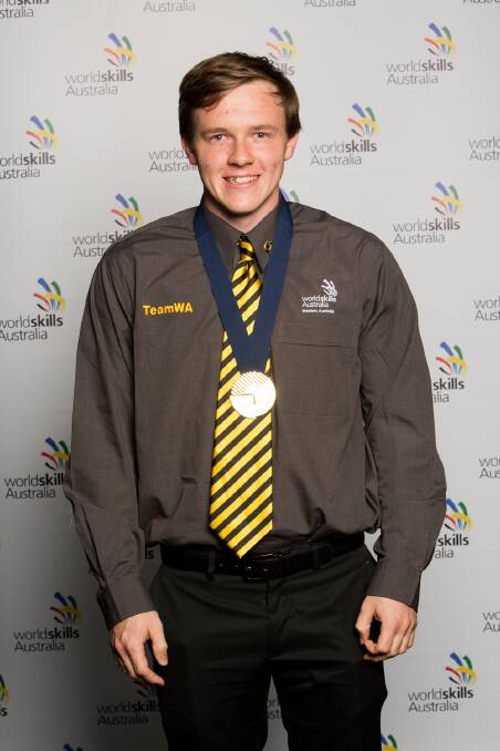 Apprentice cabinetmaker Nicholas Johnston has just been selected to be on the Skills Squad and has won a chance to represent Australia at the International Competition in Abu Dhabi next October. Photo: WorldSkills Australia 