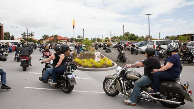 Nearly 100 motorbikes revved past Zane on his birthday.  Photo: Memories Made Here 