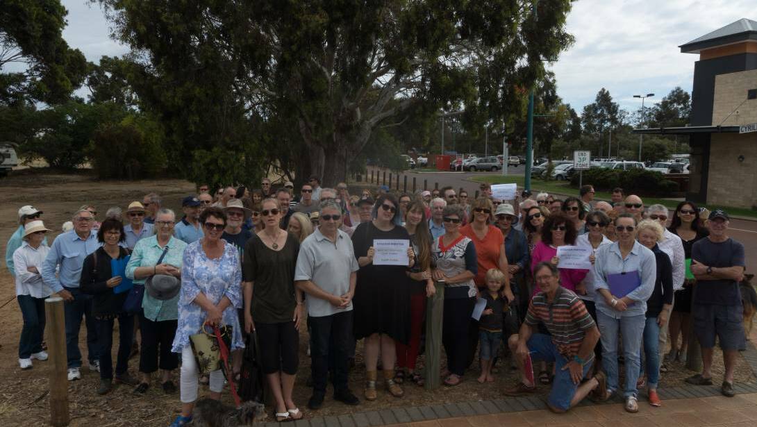 The Dunsborough community are standing united to stop a proposed development to build a convenience store with fuel. Photo by Peter Campbell.