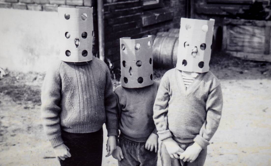 Jokers to the right: your correspondent, centre, in the last disguise he wore. Historically masks allow truths to be told and are playgrounds of the Id. Use carefully.