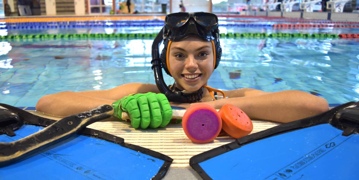 Rising star: Bunbury underwater hockey player Samantha Blackham will fly to Hobart on Friday to represent Australia in the 2016 Trans Tasman championships. Photo: Blayde Grzelka.