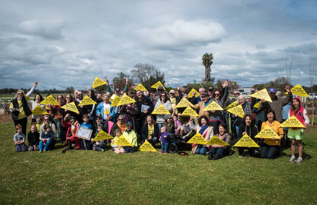 No social licence: North Boyanup residents gathered on Sunday to declare the locality gasfield-free, becoming the second community in the region to do so. Photo: JH