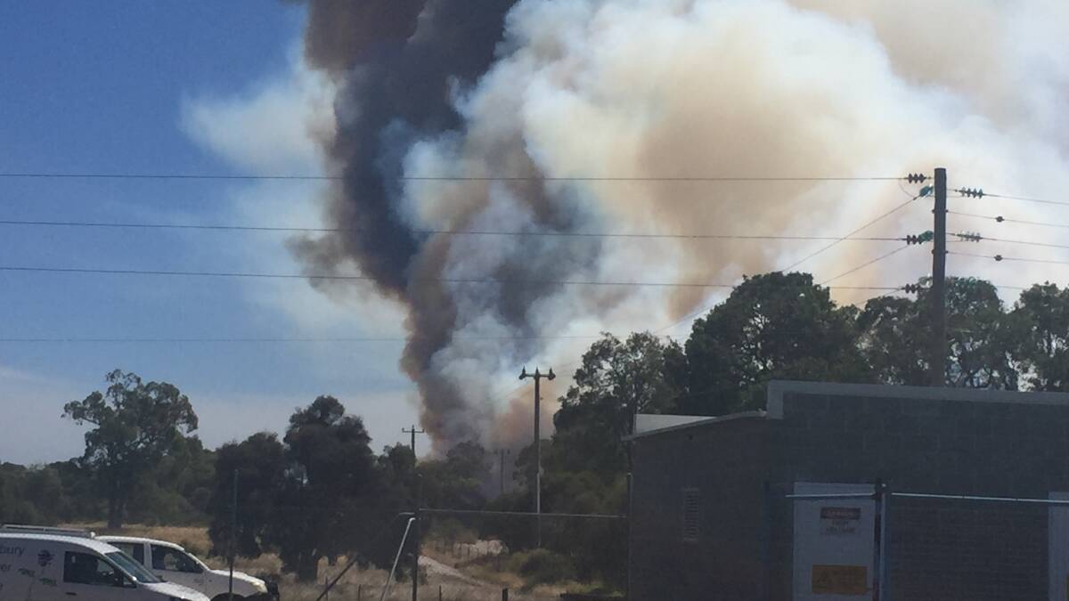 Residents have sent through photos of the smoke from the bushfire in Picton.