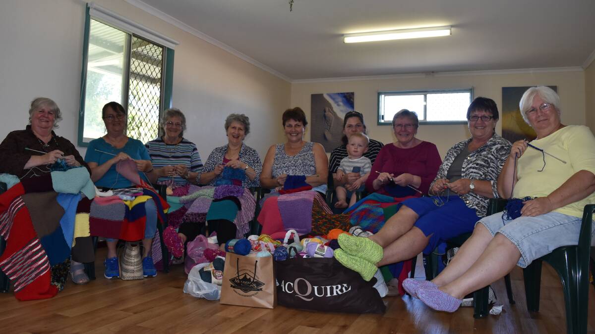 The ladies at Connect for a Cause are in need of more wool to make blankets and scarves for Bunbury's homeless. Photo: Kaylee Meerton.