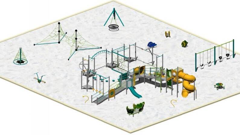 Social media users questioned the accessibility of the original design for the Glen Huon playground, prompting a review from Shire of Dardanup engineers. Photo: Shire of Dardanup.