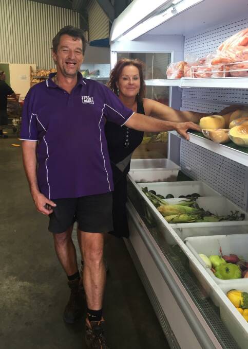 Doing it tough: Bunbury Foodbank Branch Manager Carol Hearn and her assistant Glenn Sudholz say they've never been busier.