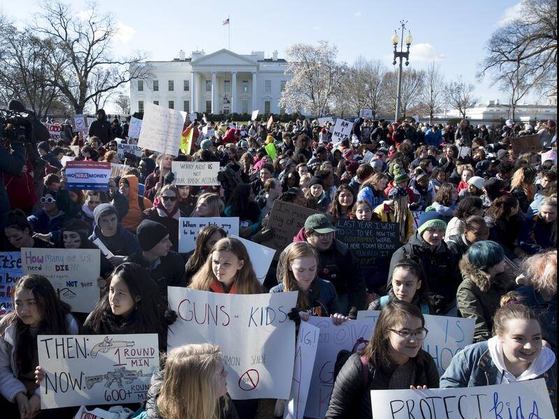 US students have staged a national walkout over gun violence and the lack of action on gun control.