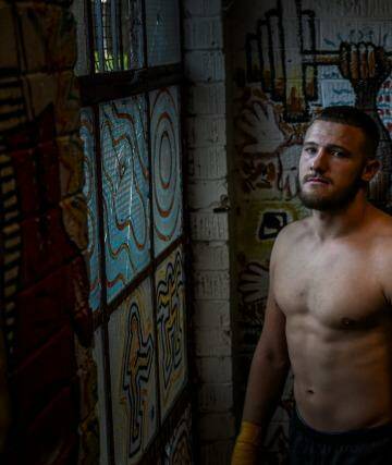 Redemption: Joshua Smart trains at the Elouera-Tony Mundine gym in Redfern following his release from jail. Photo: Brendan Esposito
