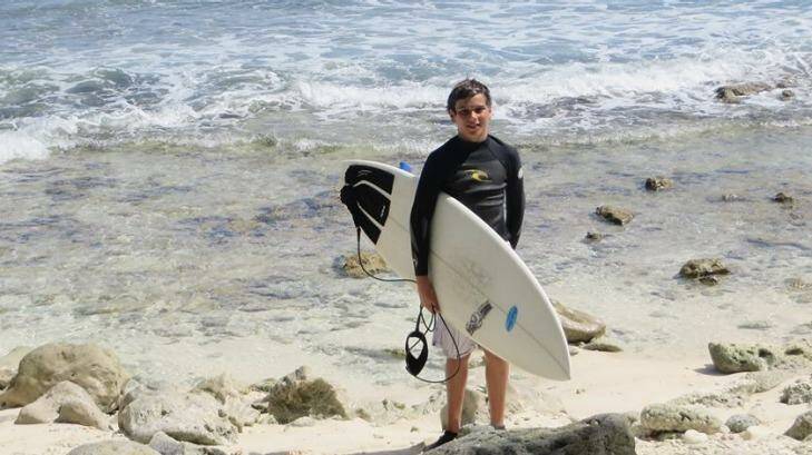 Shark attack victim Cameron Pearman hopes to be back out in the water on Sunday. Photo: Facebook