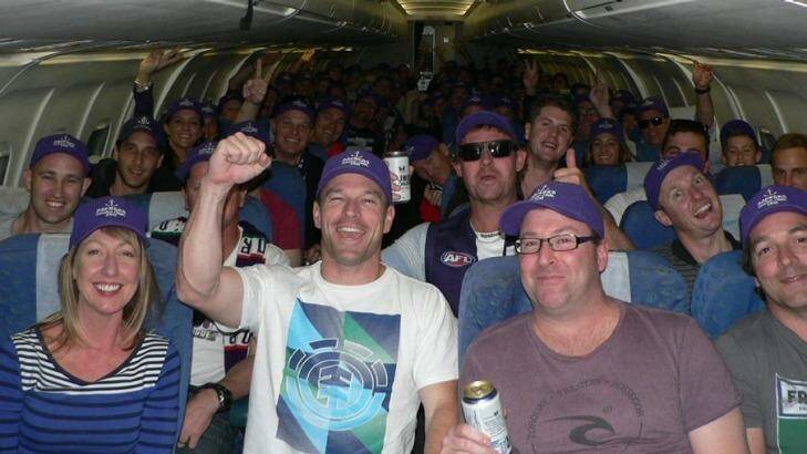 Despite the grins, the Freo fanatics' last chartered jet flight to Melbourne did not end with the desired result.