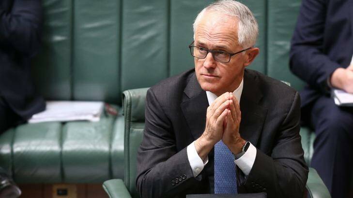 Prime Minister Malcolm Turnbull during question time at Parliament House. Photo: Alex Ellinghausen