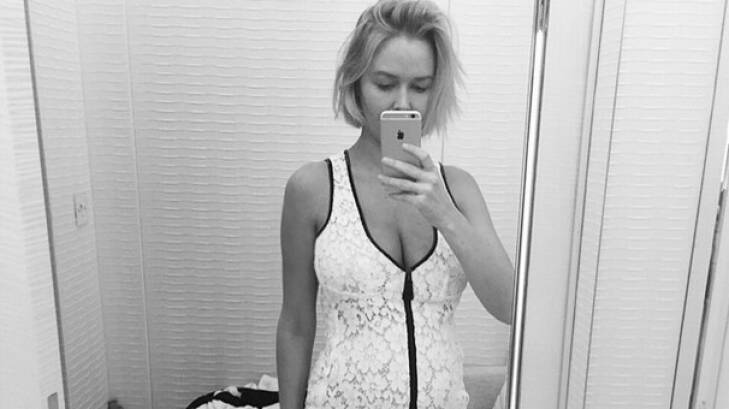 Lara Bingle has shared a rare picture of her pregnancy on Instagram. Photo: Instagram/mslbingle