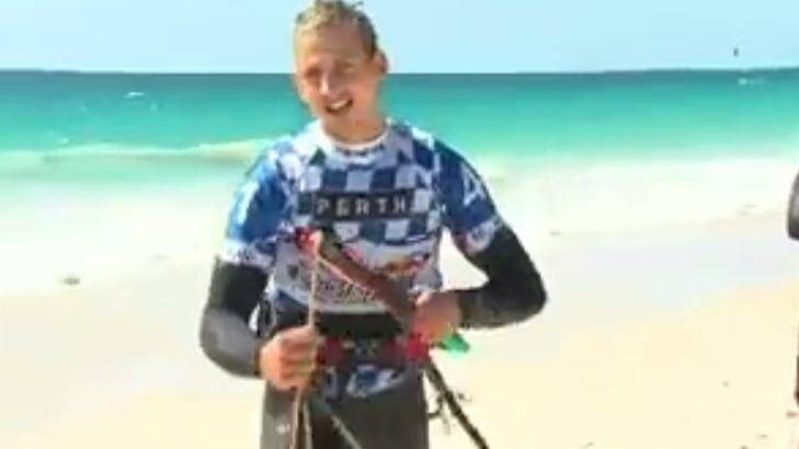 The Brownlow medallist said he had been kiting for some time and had an eye on the race. Photo: 9 News Perth