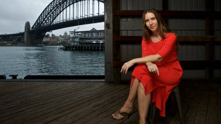 Jemma Birrell, artistic director of the Sydney Writers' Festival, at the festival site at Pier 2/3, Walsh Bay.  Photo: Wolter Peeters