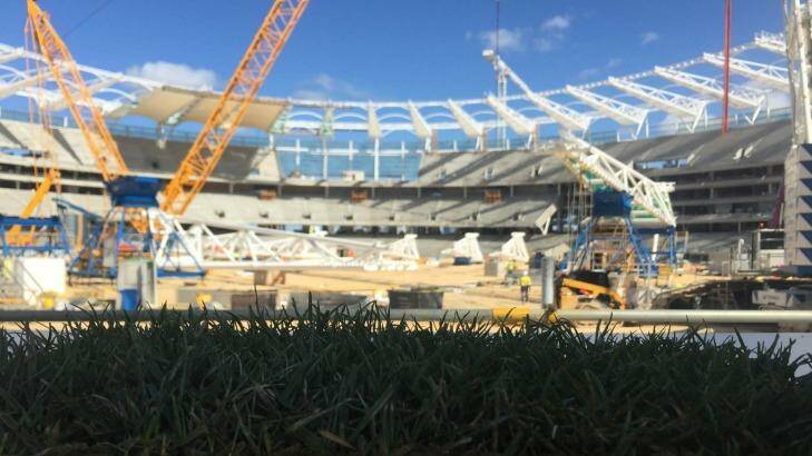 Could Dennis Cometti be honoured at the new Perth Stadium when it's complete? Photo: James Mooney