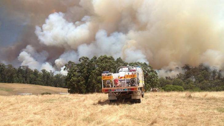 Residents have been evacuated from Northcliffe because of the fire. Photo: Grant Wynne / Twitter