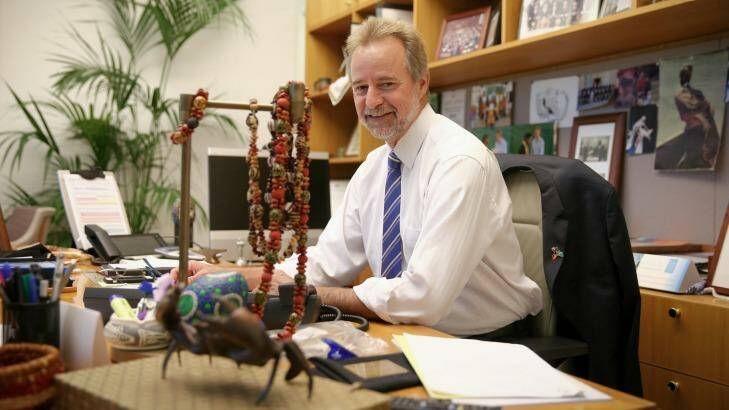 Indigenous Affairs Minister Nigel Scullion in his office at Parliament House. Photo: Alex Ellinghausen