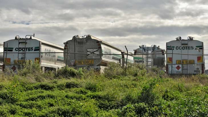 Cootes tankers at their Spotswood depot. Photo: Michael Clayton-Jones
