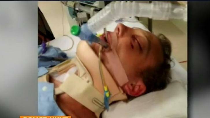 Ryan Ball is fighting for his life in hospital.  Photo: Nine News Perth