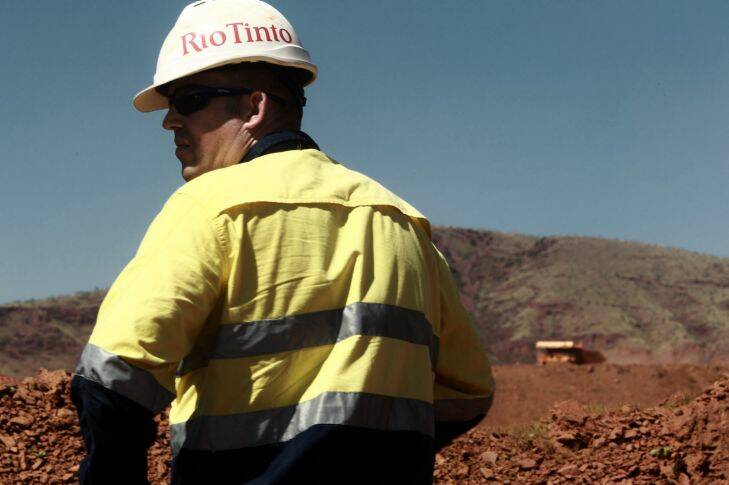 Rio Tinto, generic Pilbara Operations, Iron Ore West Angelas Mine. Haul trucks, mining. Sunday 19th February 2012 AFR photo Louie Douvis job# 157454
