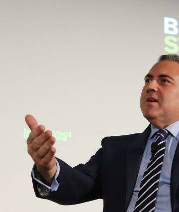 Joe Hockey speaking at the Bloomberg News forum in Sydney. Photo: Brendon Thorne/Bloomberg