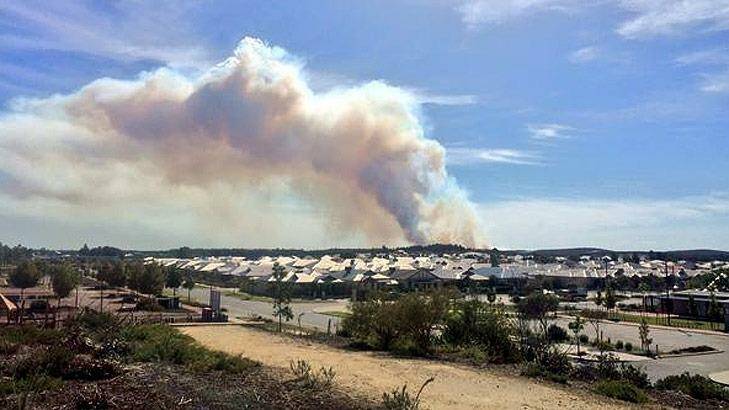 View of the fire from Ellenbrook. Photo: Lisa Barnes
