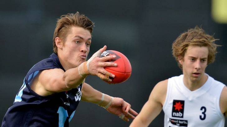Darcy Moore in action for Vic Metro against Vic Country earlier this year. Photo: Joe Armao
